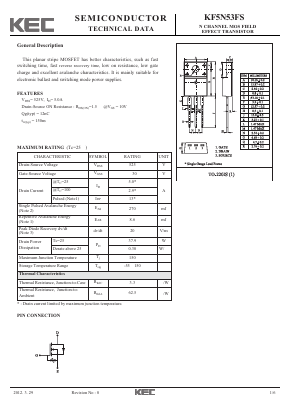 KF5N53FS Datasheet PDF KEC