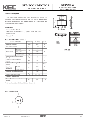 KF4N20LW Datasheet PDF KEC