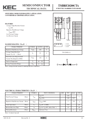 TMBRF20200CTA Datasheet PDF KEC