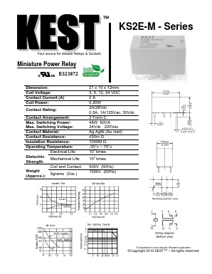 KS2E-M-DC5 Datasheet PDF Kepont Electronics, Inc.