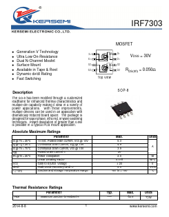 IRF7303 Datasheet PDF Kersemi Electronic Co., Ltd.