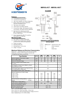 MBR30L45CT Datasheet PDF Kersemi Electronic Co., Ltd.