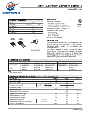 SIHFR110T-E3 Datasheet PDF Kersemi Electronic Co., Ltd.