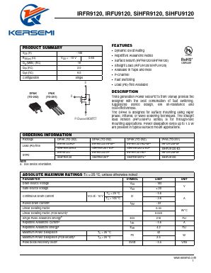 IRFR9120 Datasheet PDF Kersemi Electronic Co., Ltd.