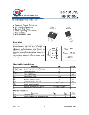 IRF1010NS Datasheet PDF Kersemi Electronic Co., Ltd.