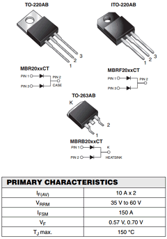 MBRB2045CT-E3 Datasheet PDF Kersemi Electronic Co., Ltd.