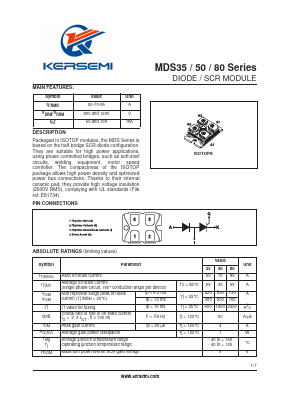 MDS80-XXX Datasheet PDF Kersemi Electronic Co., Ltd.