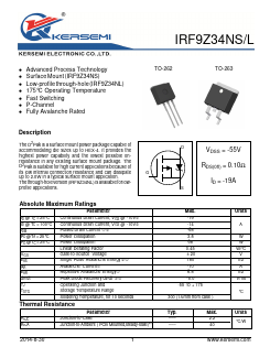 IRF9Z34NL Datasheet PDF Kersemi Electronic Co., Ltd.