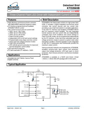 KTD2683B Datasheet PDF Kinetic Technologies.