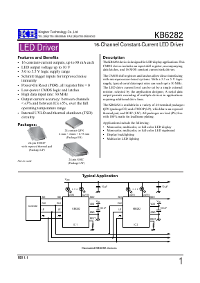 KB6282ELW-T Datasheet PDF Kingbor Technology Co