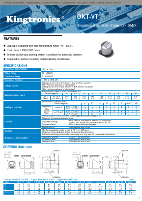 GKT-VT Datasheet PDF Kingtronics International Company
