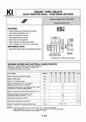KBJ401 Datasheet PDF Kwang Myoung I.S. CO.,LTD