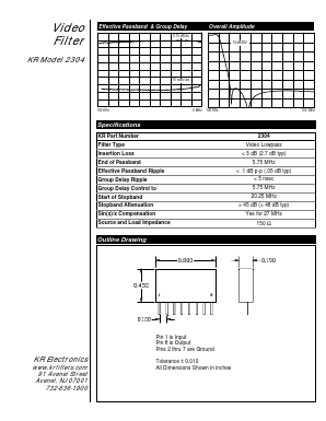 2304 Datasheet PDF KR Electronics, Inc.