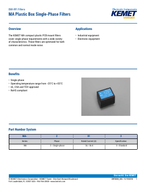 MA-2013 Datasheet PDF KEMET