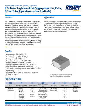 R75F2680AA30M Datasheet PDF KEMET
