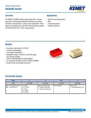 EB2-12NU Datasheet PDF KEMET
