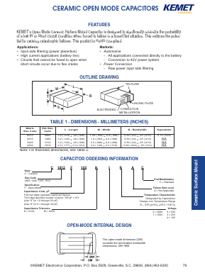 C0805F105K2RAC Datasheet PDF KEMET