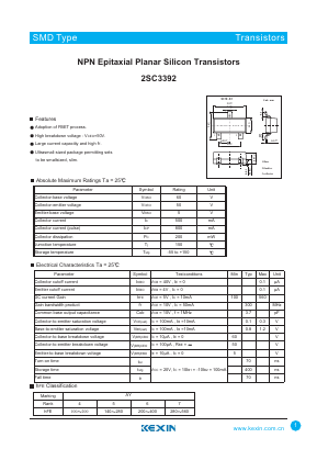 2SC3392 Datasheet PDF KEXIN Industrial