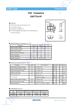 2SB772A-HF Datasheet PDF KEXIN Industrial