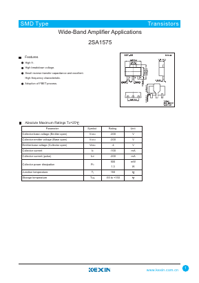 2SA1575 Datasheet PDF KEXIN Industrial