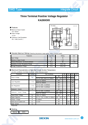 KA280O05 Datasheet PDF KEXIN Industrial