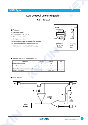 KS1117-1.2 Datasheet PDF KEXIN Industrial