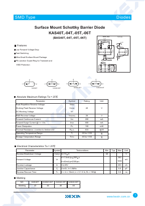 BAS40T Datasheet PDF KEXIN Industrial