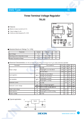 78L05 Datasheet PDF KEXIN Industrial