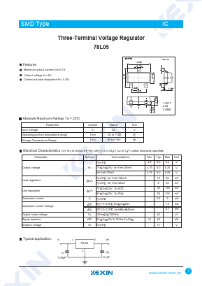78L05-23 Datasheet PDF KEXIN Industrial