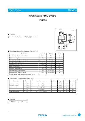 1SS395 Datasheet PDF KEXIN Industrial