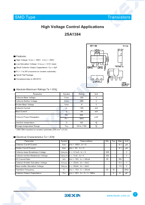 2SA1384O Datasheet PDF KEXIN Industrial
