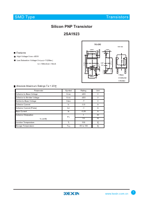 A1923 Datasheet PDF KEXIN Industrial