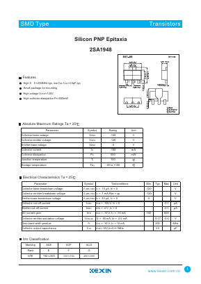 2SA1948 Datasheet PDF KEXIN Industrial