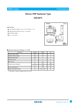 C2873 Datasheet PDF KEXIN Industrial