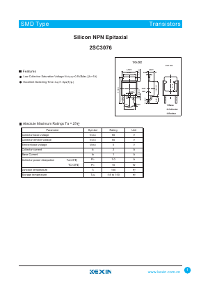 C3076 Datasheet PDF KEXIN Industrial