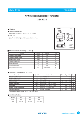 2SC4226 Datasheet PDF KEXIN Industrial