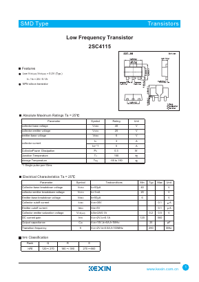 C4115 Datasheet PDF KEXIN Industrial