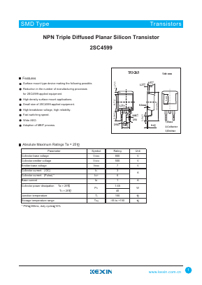 2SC4599 Datasheet PDF KEXIN Industrial