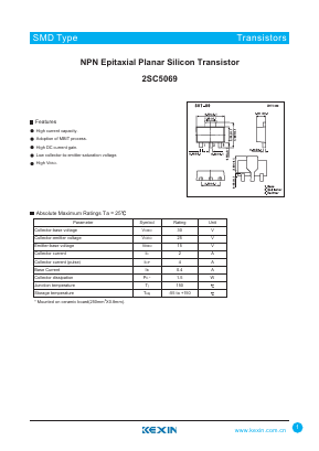 2SC5069 Datasheet PDF KEXIN Industrial