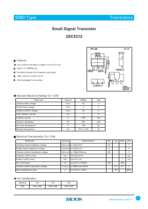 2SC5212 Datasheet PDF KEXIN Industrial