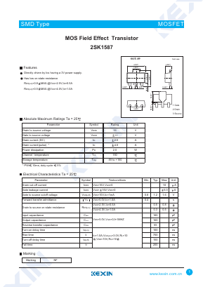 2SK1587 Datasheet PDF KEXIN Industrial