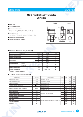 2SK3296 Datasheet PDF KEXIN Industrial