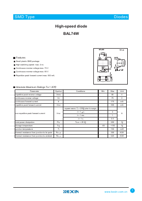 BAL74W Datasheet PDF KEXIN Industrial