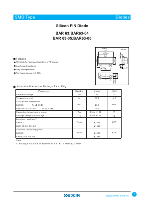 BAR63-04 Datasheet PDF KEXIN Industrial