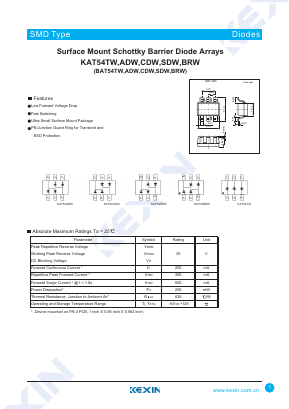 BAT54ADW Datasheet PDF KEXIN Industrial
