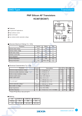 KC807-25 Datasheet PDF KEXIN Industrial