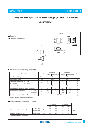 KI4500BDY Datasheet PDF KEXIN Industrial