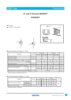 KI4503DY Datasheet PDF KEXIN Industrial