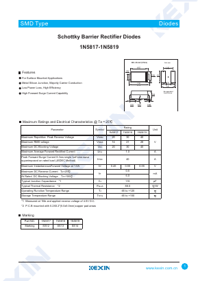 SS13_ Datasheet PDF KEXIN Industrial