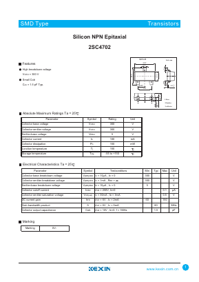 2SC4702 Datasheet PDF KEXIN Industrial